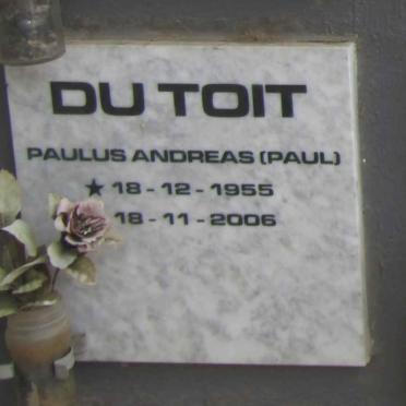 TOIT Paulus Andreas, du 1955-2006