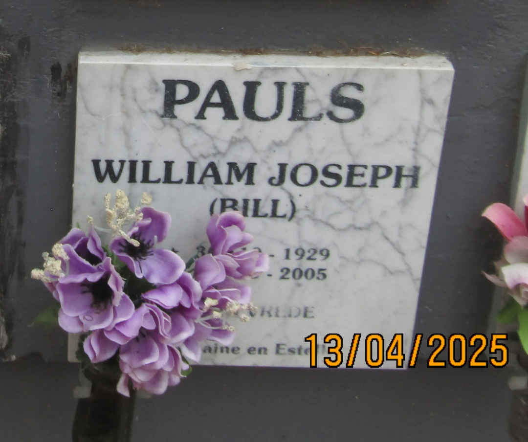 PAULS William Joseph 1929-2005