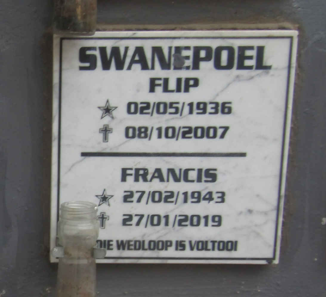 SWANEPOEL Flip 1936-2007 & Francis 1943-2019