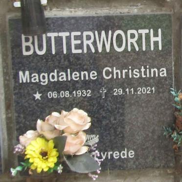 BUTTERWORTH Magdalene Christina 1932-2021