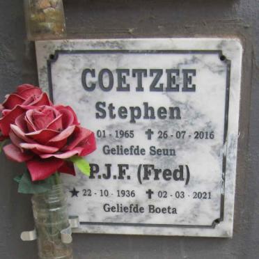 COETZEE P.J.F. 1936-2021 :: COETZEE Stephen 1965-2016 