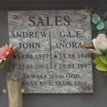 SALES Andrew John 1937-2007 & G.L.E. 1940-1997