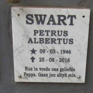 SWART Petrus Albertus 1946-2016