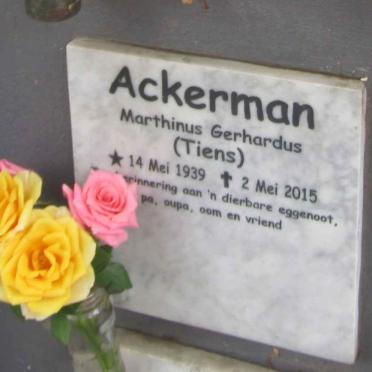 ACKERMAN Marthinus Gerhardus 1939-2015