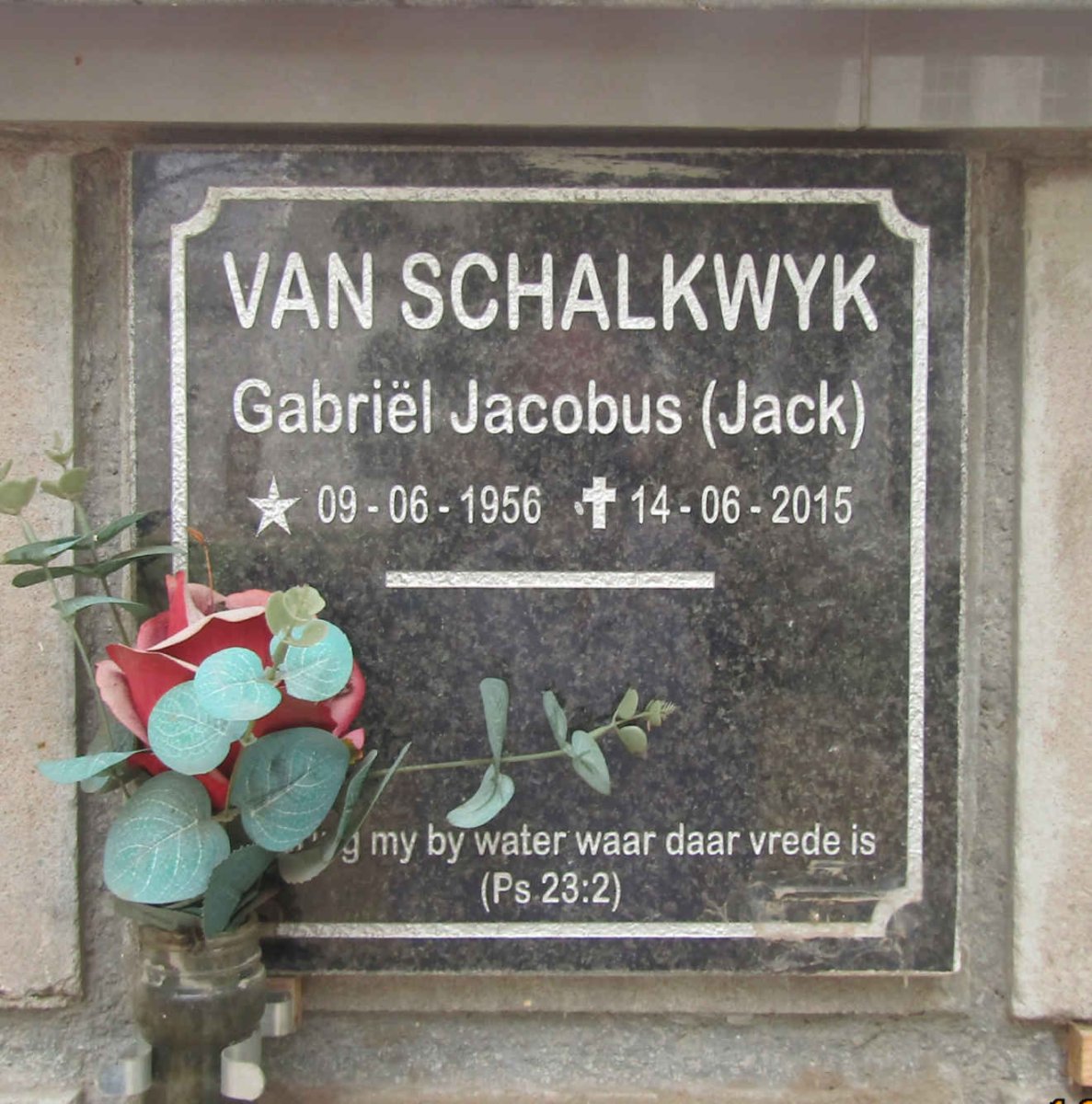 SCHALKWYK Gabriel Jacobus, van 1956-2015
