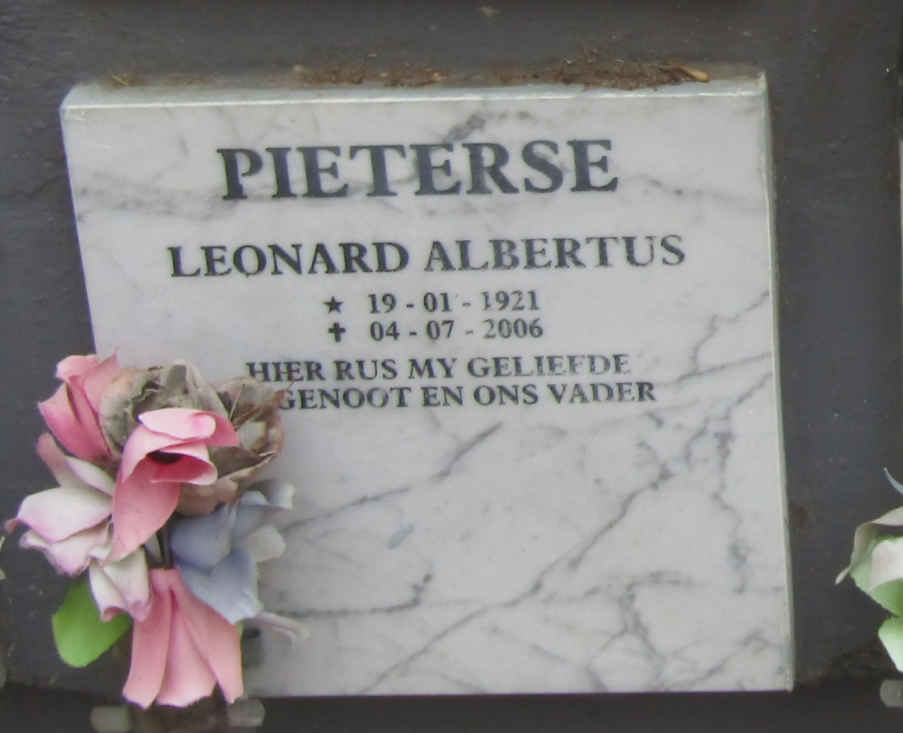 PIETERSE Leonard Albertus 1921-2006