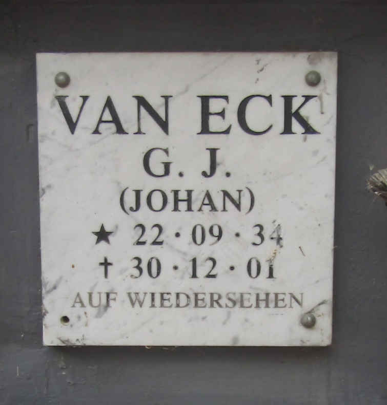 ECK G.J., van 1934-2001