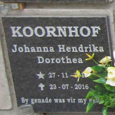 KOORNHOF Johanna Hendrika Dorothea ?-2016