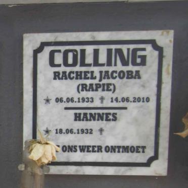 COLLING Hannes 1932- & Rachel Jacoba 1933-2010