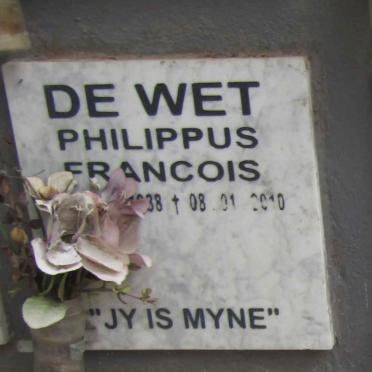 WET Philippus Francois, de 1938-2010