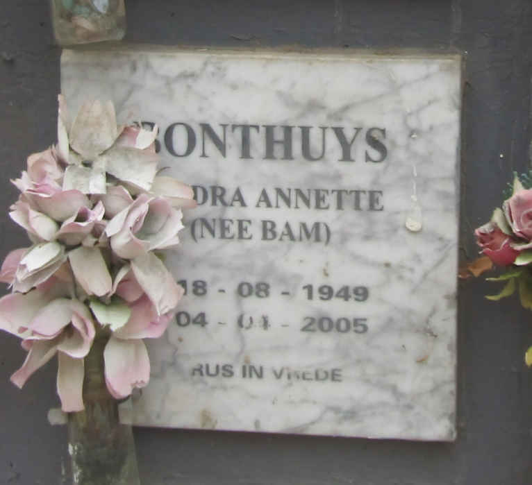 BONTHUYS Sandra Annette nee BAM 1949-2005