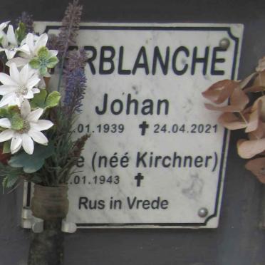 TERBLANCHE Johan 1939-2021 & ? KIRCHNER 1943-