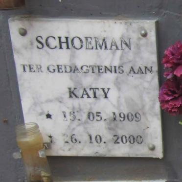 SCHOEMAN Katy 1909-2000