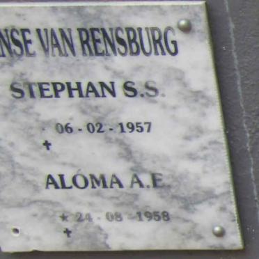 RENSBURG Stephan S.S., Janse van 1957- & Aloma A.E. 1958-
