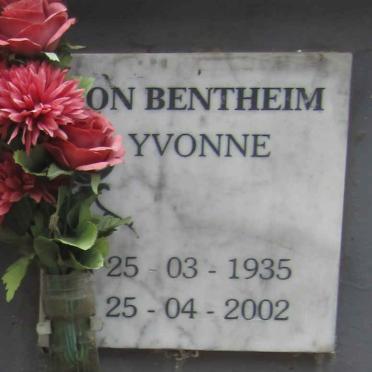 BENTHEIM Yvonne, von 1935-2002
