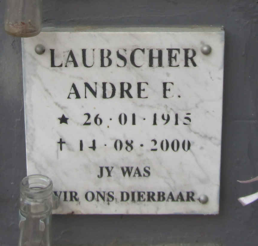 LAUBSHER Andre E. 1915-2000