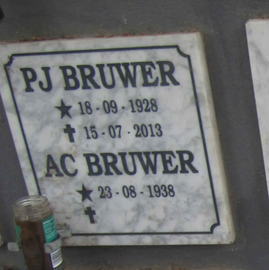 BRUWER P.J. 1928-2013 & A.C. 1938-