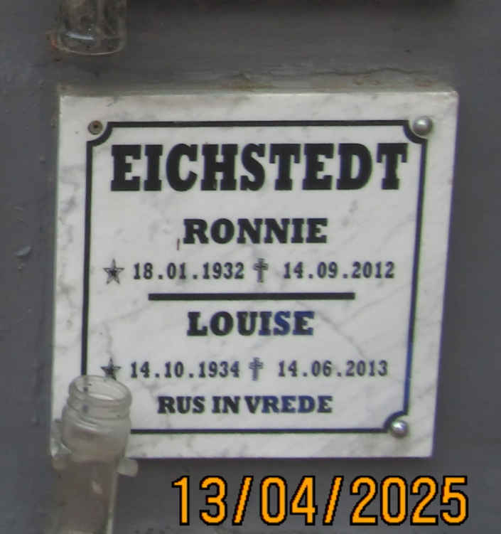 EICHSTEDT Ronnie 1932-2012 & Louise 1934-2013