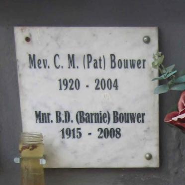 BOUWER B.D. 1915-2008 & C.M. 1920-2004