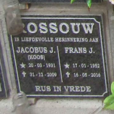 ROSSOUW Jacobus J. 1931-2009 :: ROSSOUW Frans J. 1952-2016