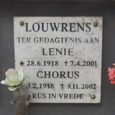 LOUWRENS Chorus 1918-2002 & Lenie 1918-2001