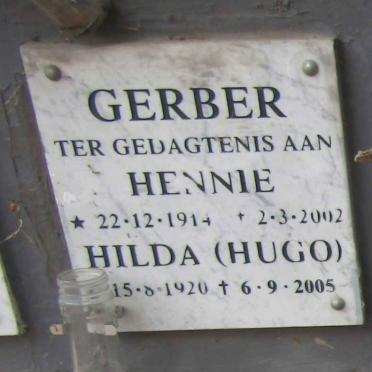 GERBER Hennie 1914-2002 & Hilda HUGO 1920-2005