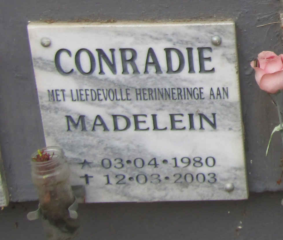 CONRADIE Madelein 1980-2003