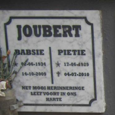 JOUBERT Pietie 1929-2010 & Babsie 1934-2009