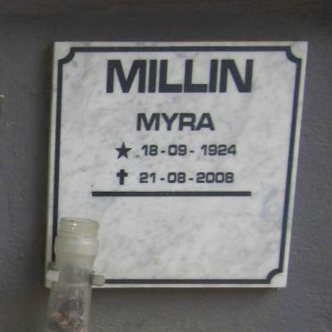 MILLIN Myra 1924-2008