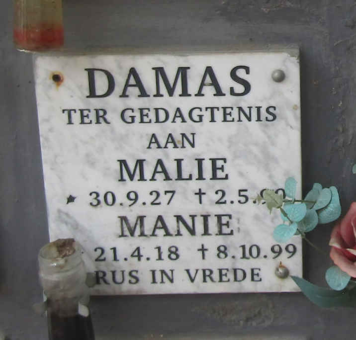 DAMAS Manie 1918-1999 & Malie 1927-199?