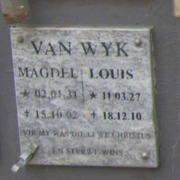 WYK Louis, van 1927-2010 & Magdel 1931-2002