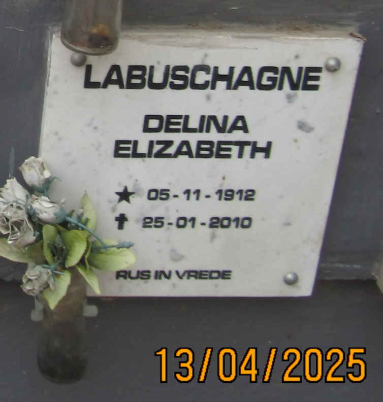 LABUSCHAGNE Delina Elizabeth 1912-2010