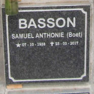 BASSON Samuel Anthonie 1938-2017