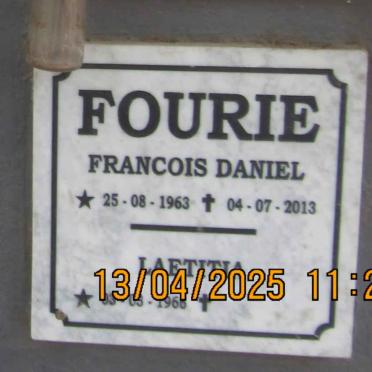 FOURIE Francois Daniel 1963-2013 & Laetitia 1966-