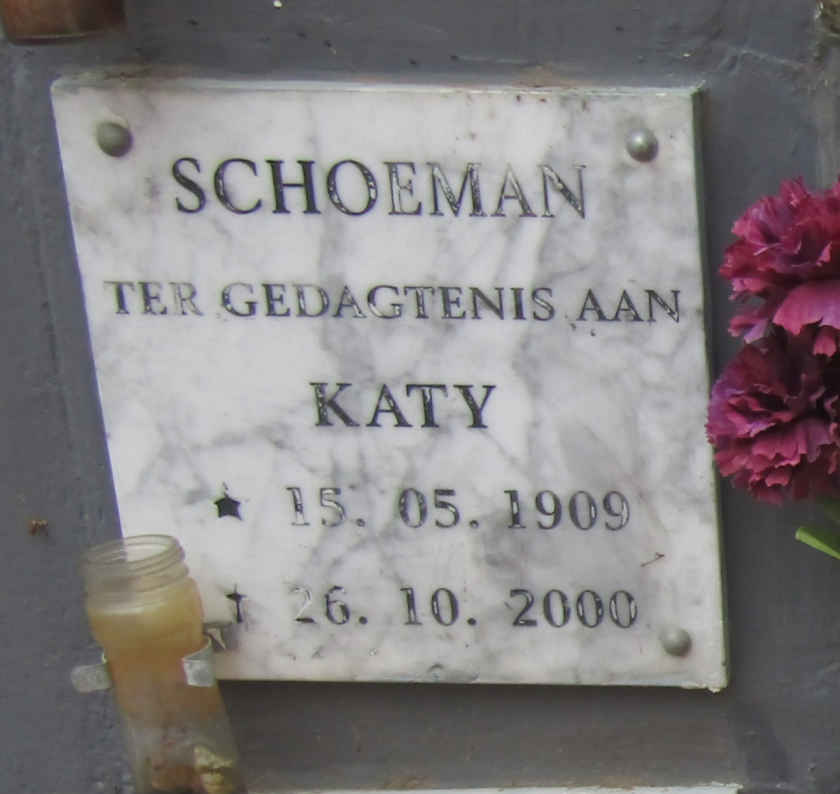 SCHOEMAN Katy 1909-2000