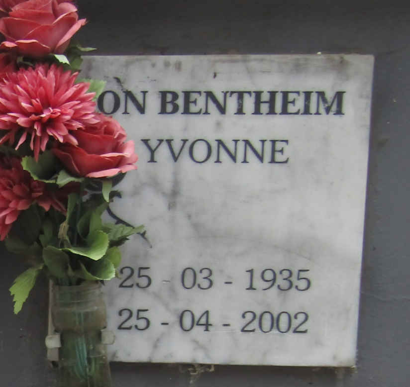 BENTHEIM Yvonne, von 1935-2002