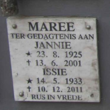 MAREE Jannie 1925-2001 & Issie 1933-2011