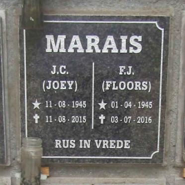 MARAIS F.J. 1945-2016 & J.C. 1945-2015