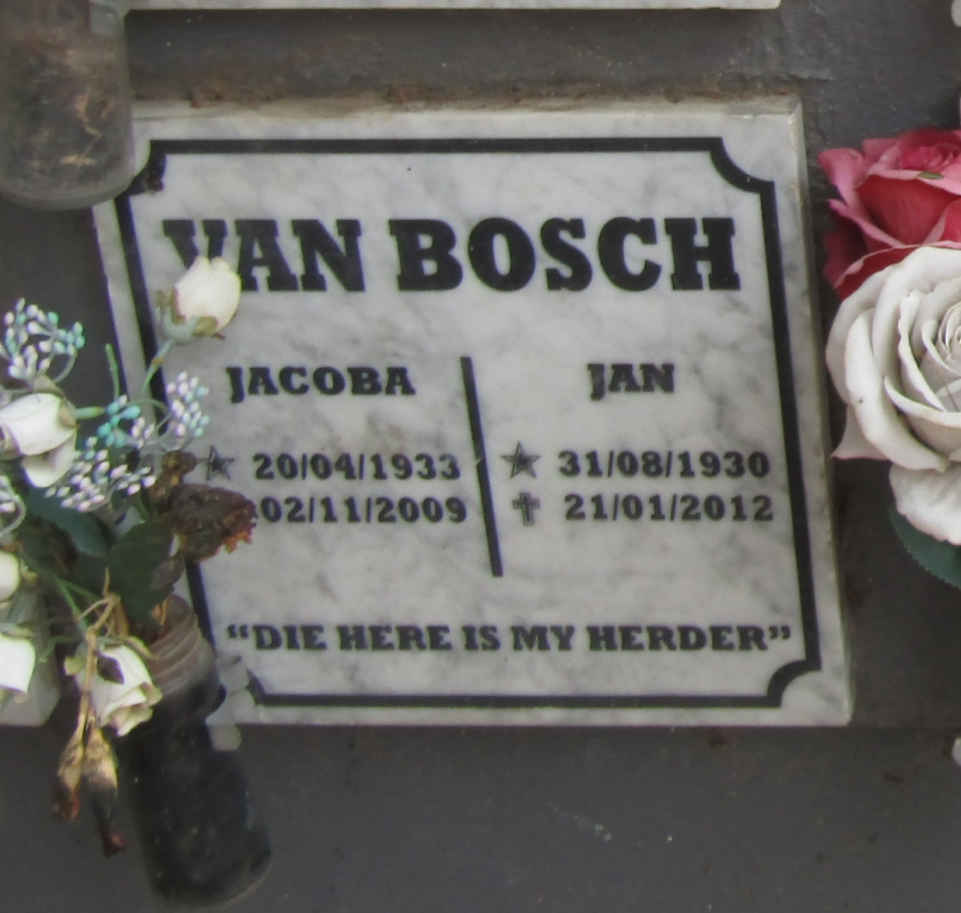 BOSCH Jan, van 1930-2012 & Jacoba 1933-2009