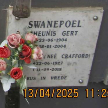 SWANEPOEL Theunis Gert 1904-2004 & ? CRAFFORD 1927-2018