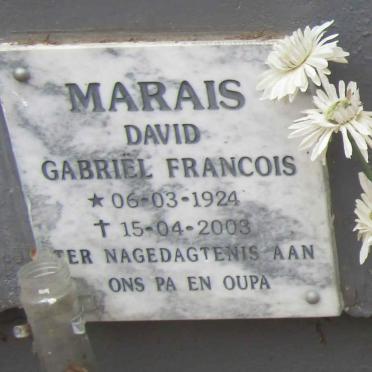 MARAIS David Gabriel Francois 1924-2003