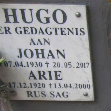 HUGO Arie 1920- 2000 :: HUGO Johan 1930-2017