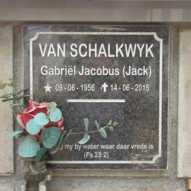 SCHALKWYK Gabriel Jacobus, van 1956-2015