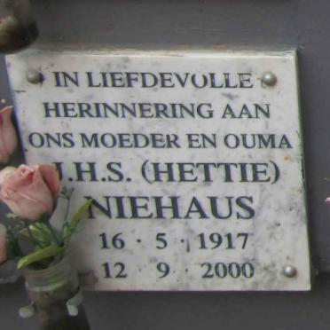 NIEHAUS J.H.S. 1917-2000