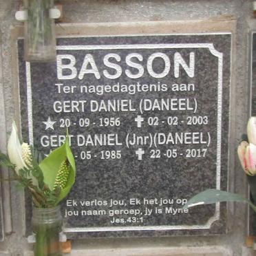 BASSON Gert Daniel 1956-2003 :: BASSON Gert Daniel 1985-2017