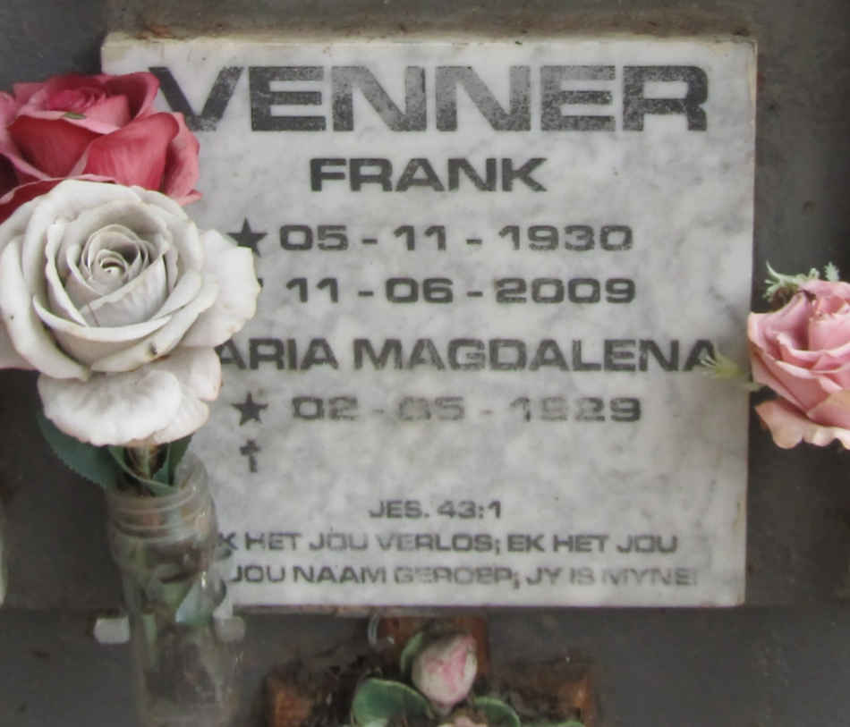 VENNER Frank 1930-2009 en Maria Magdalena 1929-