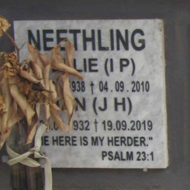 NEETHLING  J.H. 1932-2019 :: NEETHLING I.P. 1938-2010  