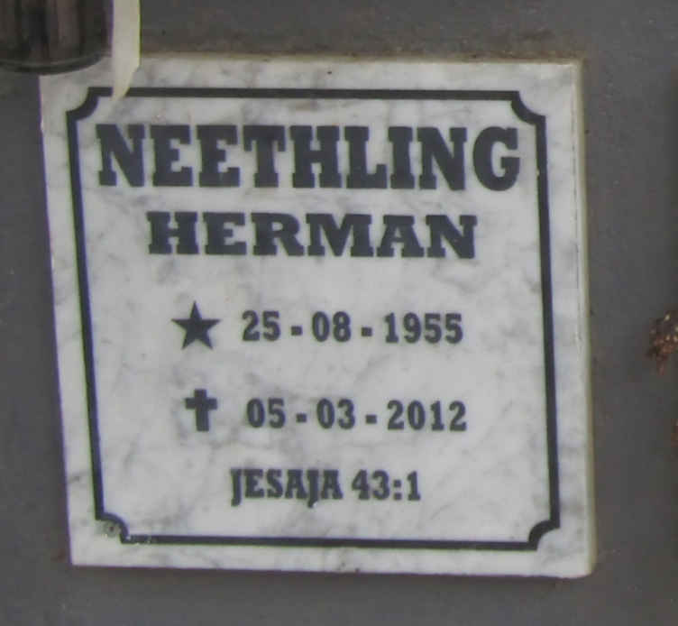 NEETHLING Herman 1955-2012