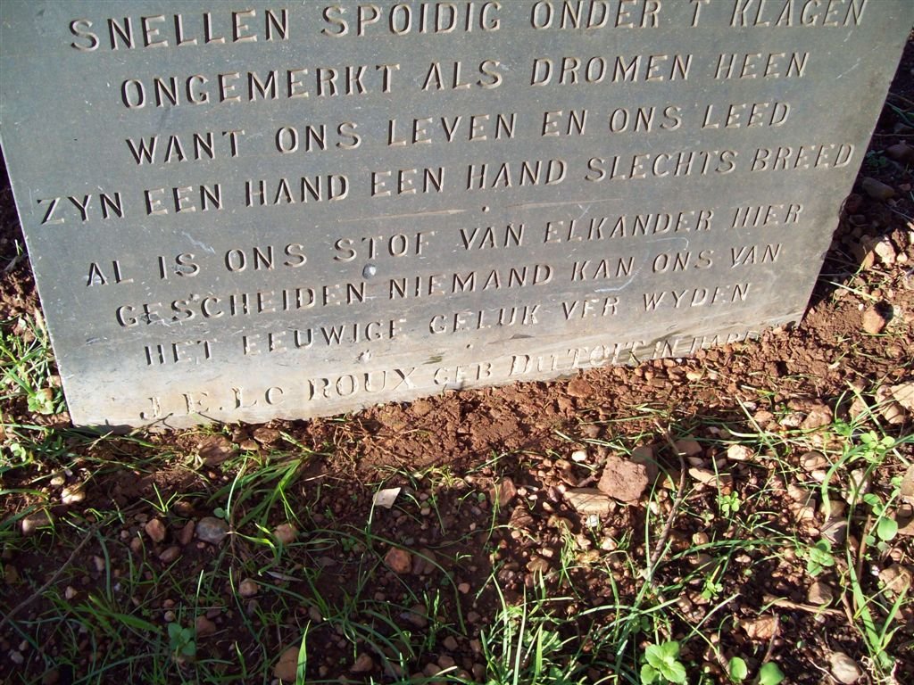 TOIT Maria Elizabeth nee ENGELA 1807-1874 :: LE ROUX J.E. nee DU TOIT_2