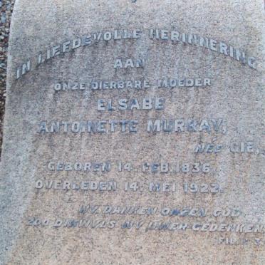MURRAY Elsabe Antonette nee GIE 1836-1922